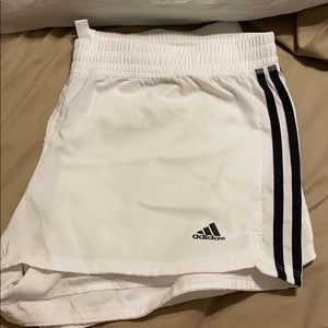 Women’s white and black adidas shorts